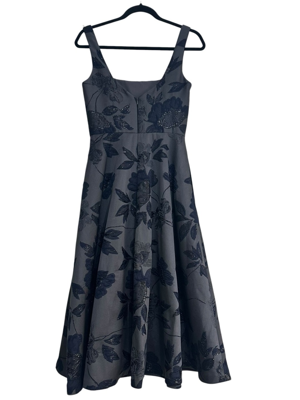 Dessy Collection Metallic Fit&Flare Midi Dress, Size 2 - Picture 4 of 11